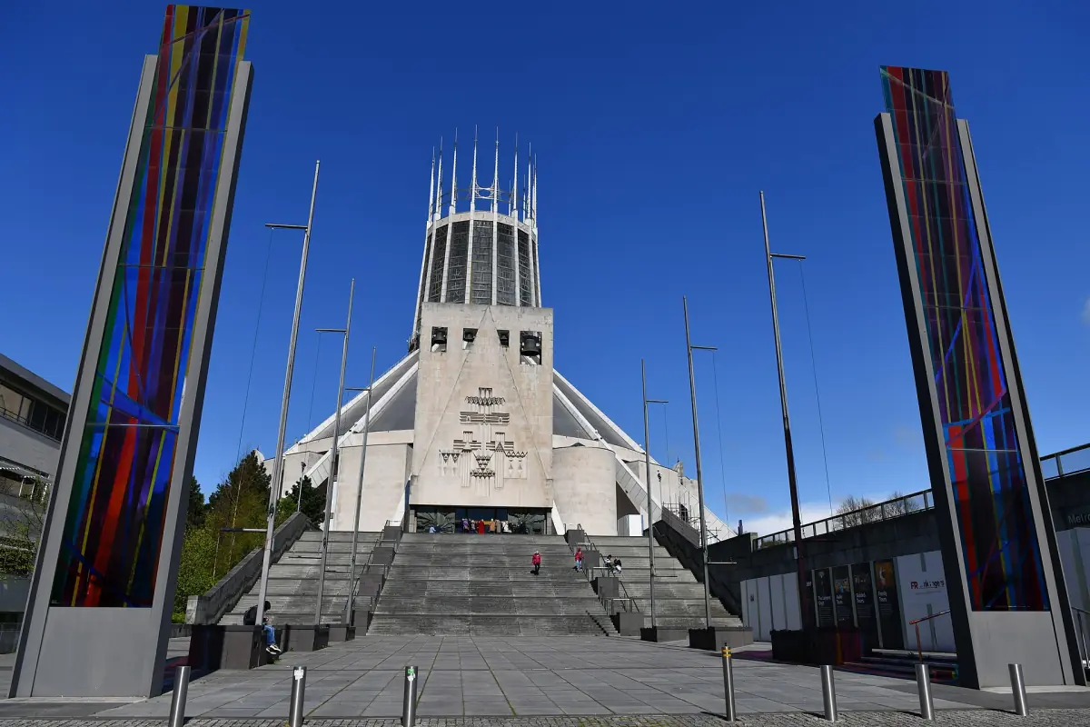 The Metropolitan Cathedral of Christ the King and its crown-shaped lantern tower