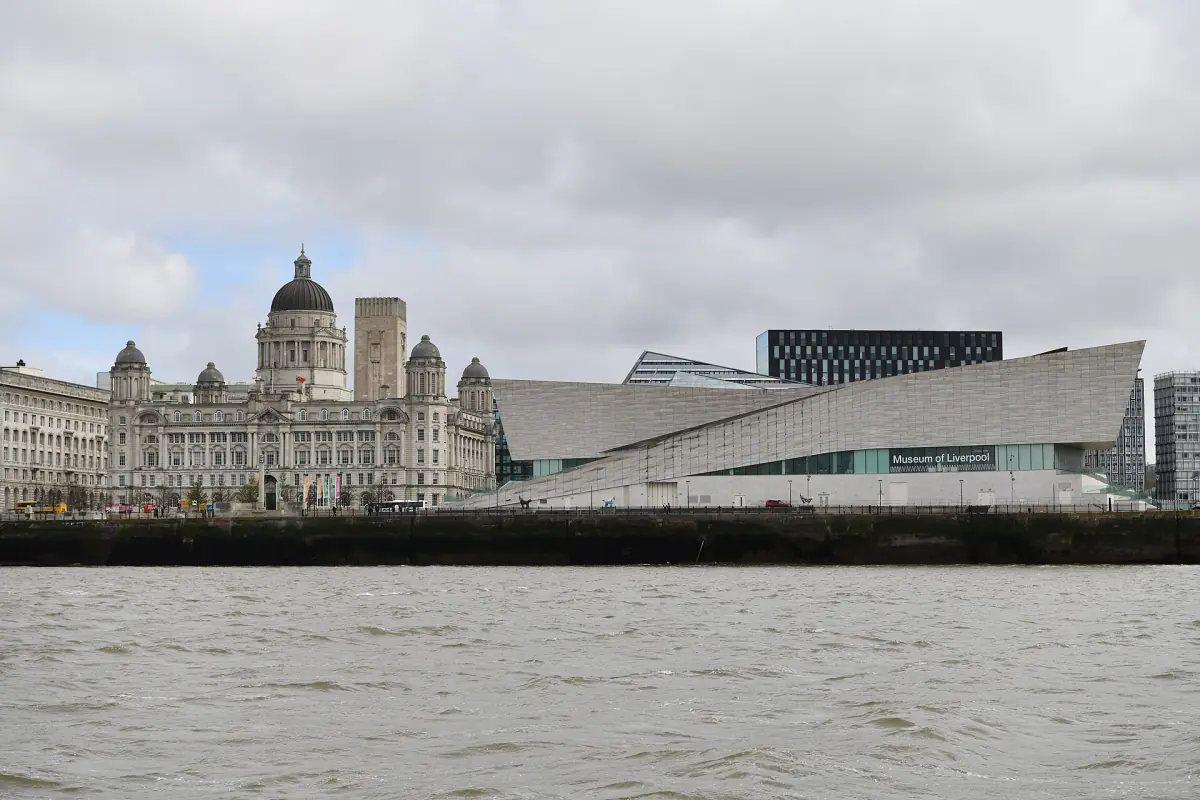 The Museum of Liverpool next to the Port of Liverpool Building, seen from the river