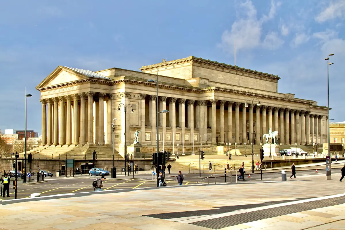 The neoclassical St George's Hall in Liverpool
